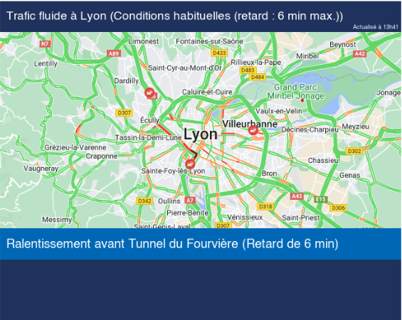 Widget trafic routier